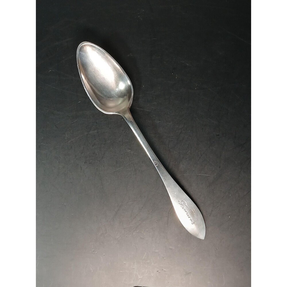 Silver Serving Spoon Engraved “Frances” ~8.375”